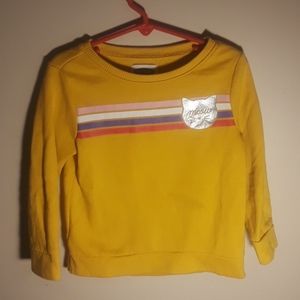 Old Navy yelllow and stripes in meow sweater